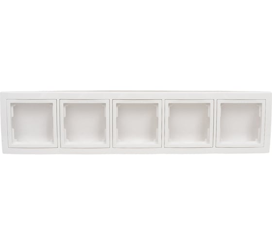 Рамка Smartbuy 5-местная пластик белая Нептун SBE-05w-Plastic-FR-5