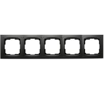 Рамка Smartbuy 5-местная пластик черная Нептун SBE-05b-Plastic-FR-5