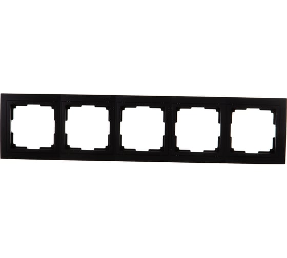 Рамка Smartbuy 5-местная пластик черная Нептун SBE-05b-Plastic-FR-5