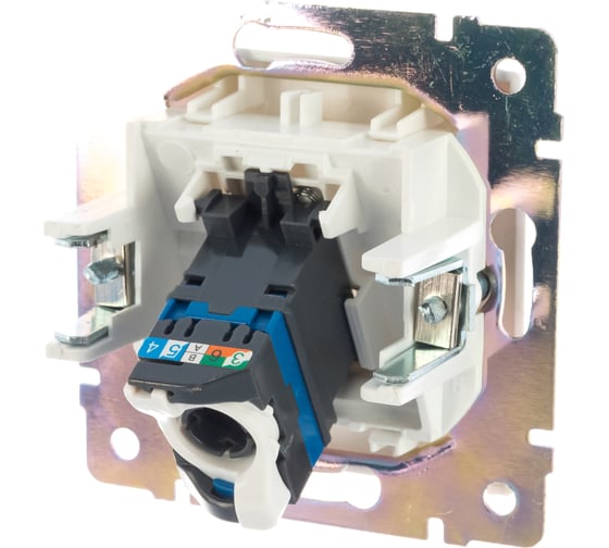 Компьютерная розетка Smartbuy RJ45 белая Нептун SBE-05w-S1-RJ