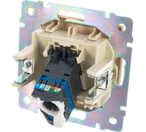 Компьютерная розетка Smartbuy RJ45 бежевая Нептун SBE-05i-S1-RJ