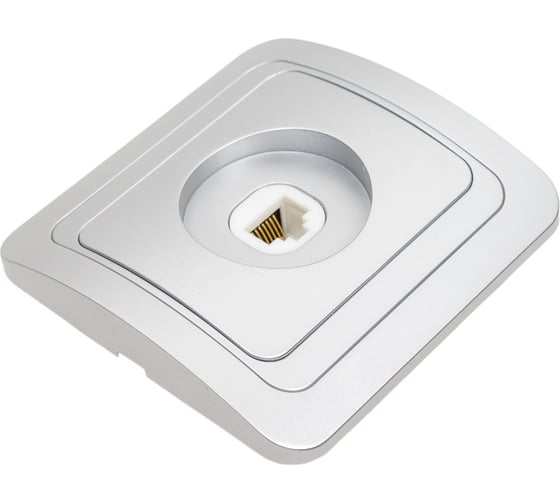 Компьютерная розетка Smartbuy RJ45 1-местная серебро Марс SBE-02s-S1-RJ