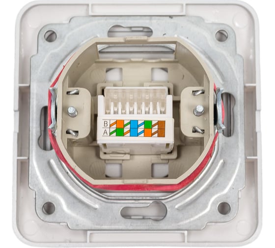 Компьютерная розетка Smartbuy RJ45 1-местная серебро Марс SBE-02s-S1-RJ