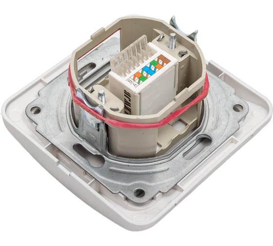 Компьютерная розетка Smartbuy RJ45 1-местная серебро Марс SBE-02s-S1-RJ
