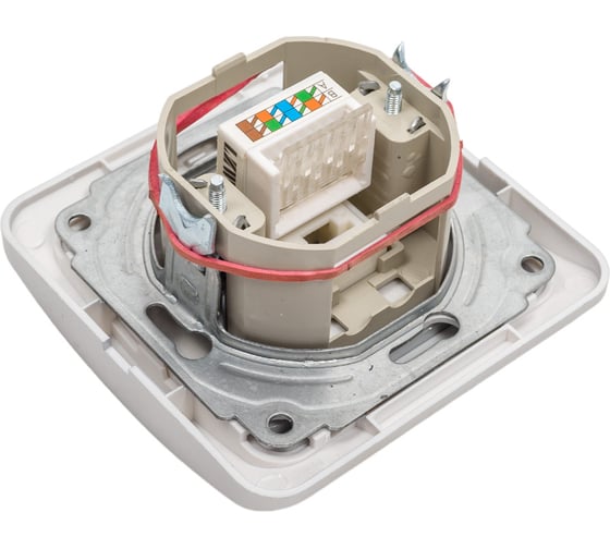 Компьютерная розетка Smartbuy RJ45 1-местная серебро Марс SBE-02s-S1-RJ