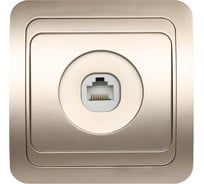 Компьютерная розетка Smartbuy RJ45 1-местная шампань Марс SBE-02c-S1-RJ