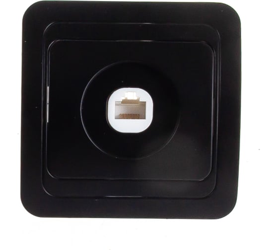 Компьютерная розетка Smartbuy RJ45 1-местная черная Марс SBE-02b-S1-RJ