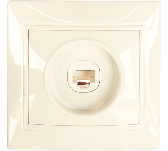 Компьютерная Розетка Smartbuy RJ45 1-местная белая Венера SBE-01w-S1-RJ