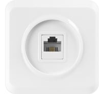 Компьютерная розетка Smartbuy RJ45 1-местная белая Юпитер SBE-03w-S1-RJ