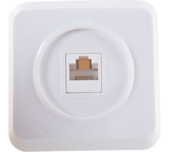 Компьютерная розетка Smartbuy RJ45 1-местная белая Юпитер SBE-03w-S1-RJ