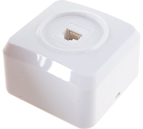 Компьютерная розетка Smartbuy RJ45 1-местная белая Юпитер SBE-03w-S1-RJ