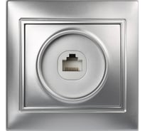 Компьютерная розетка Smartbuy RJ45 1-местная серебро Венера SBE-01s-S1-RJ