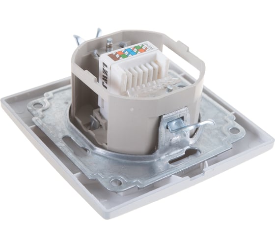 Компьютерная розетка Smartbuy RJ45 1-местная серебро Венера SBE-01s-S1-RJ
