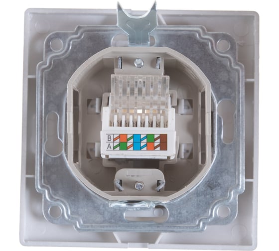 Компьютерная розетка Smartbuy RJ45 1-местная серебро Венера SBE-01s-S1-RJ