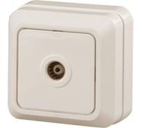 Розетка TV Intro 230102 одиночная, IP20, ОУ, Quadro, слоновая кость Б0027659