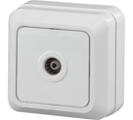 Розетка TV Intro 230101 одиночная, IP20, ОУ, Quadro, белый 360 Б0027658
