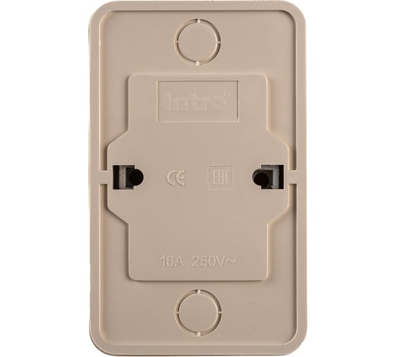 Розетка Intro 220402 2х2PE Schuko, 16А, 250В, IP20, ОУ, Quadro, слоновая кость Б0027656
