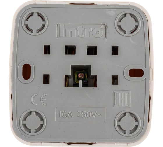 Розетка Intro 320202 2PE Schuko, 16А, 250В, IP20, ОУ, Polo, слоновая кость Б0036127