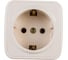 Розетка Intro 320202 2PE Schuko, 16А, 250В, IP20, ОУ, Polo, слоновая кость Б0036127 1