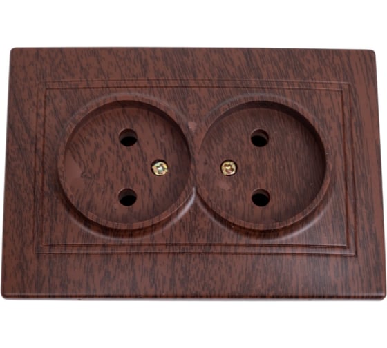 Розетка Intro 2х2P, 16А, 250В, IP20, СУ, Plano, венге Б0030068 1