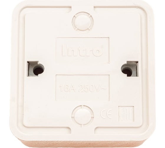 Розетка Intro 220211 2PE Schuko, 16А, 250В, IP20, ОУ, Quadro, сосна Б0027651