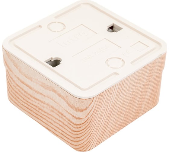 Розетка Intro 220211 2PE Schuko, 16А, 250В, IP20, ОУ, Quadro, сосна Б0027651