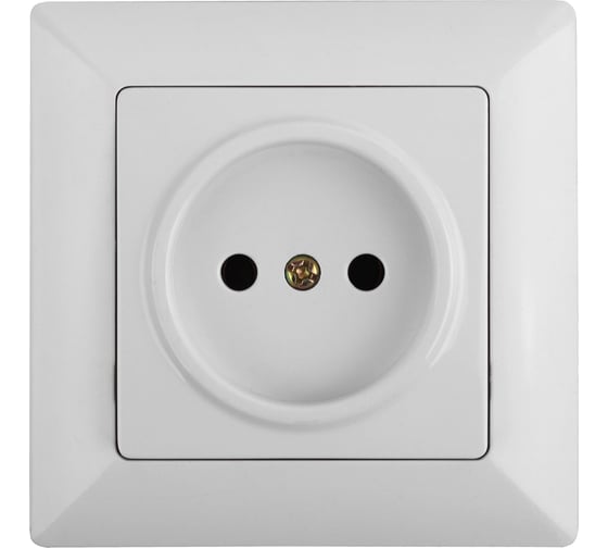Розетка Intro 420101 2P, 16А, 250В, СУ, Solo, белый Б0043305 1