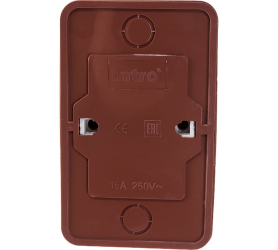 Розетка Intro 220310 2х2P, 16А, 250В, IP20, ОУ, Quadro, венге Б0030125