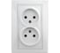 Розетка Intro 2х2P, 16А, 250В, IP20, СУ, Plano, белый Б0027613 1