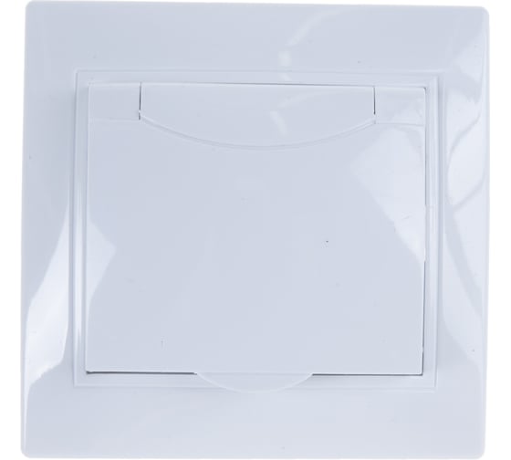 Розетка Intro 2P+E Schuko с крышкой, 16А, 250В, IP20, СУ, Plano, белый Б0027611