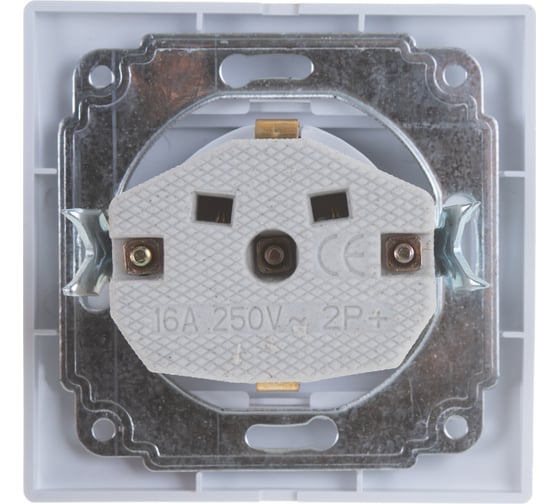 Розетка Intro 2P+E Schuko с крышкой, 16А, 250В, IP20, СУ, Plano, белый Б0027611