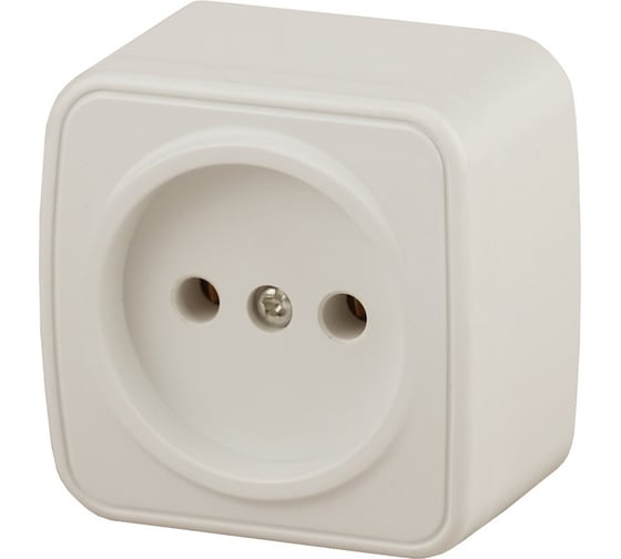 Розетка Intro 320102 2P, 16А, 250В, IP20, ОУ, Polo, слоновая кость 0 Б0036124