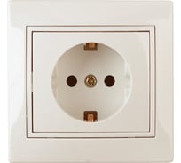 Розетка Intro 120602 2PE Schuko со шторками, 16А, 250В, IP20, СУ, Plano, Б0029846