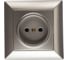 Розетка Intro 420103 2P, 16А, 250В, СУ, Solo, алюминий Б0043307 2