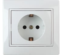 Розетка Intro 1А20601 2PE Schuko со шторками, 16А, 250В, СУ, AlCu, Plano Б0038595