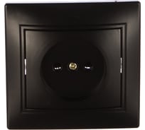 Розетка Intro 2P, 16А, 250В, IP20, СУ, Plano, антрацит Б0044566