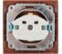 Розетка Intro 2PE Schuko, 16А, 250В, IP20, СУ, Plano, венге Б0030060 2