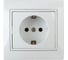 Розетка Intro 1Э20201 2PE Schuko, 16А, 250В, СУ, б.л., Plano, белый Б0038828 1