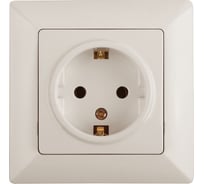 Розетка Intro 420202 2PE Schuko, 16А, 250В, СУ, Solo, слоновая кость 2 Б0043313