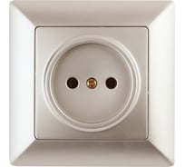 Розетка Intro 420104 2P, 16А, 250В, СУ, Solo, шампань Б0043308