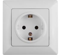 Розетка Intro 420201 2PE Schuko, 16А, 250В, СУ, Solo, белый Б0043312