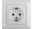 Розетка Intro 420201 2PE Schuko, 16А, 250В, СУ, Solo, белый Б0043312 1