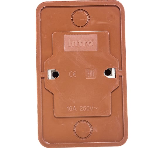 Розетка Intro 220410 2х2PE Schuko,16А, 250В, IP20, ОУ, Quadro, венге Б0030126