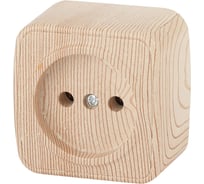 Розетка Intro 320111 2P, 16А, 250В, IP20, ОУ, Polo, сосна Б0036107