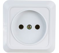 Розетка Intro 2Э20101 2P, 16А, 250В,ОУ, б.м.п., Quadro, белый 3 Б0038870
