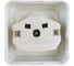 Розетка Intro 2Э20101 2P, 16А, 250В,ОУ, б.м.п., Quadro, белый 3 Б0038870 3