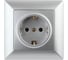 Розетка Intro 420203 2PE Schuko, 16А, 250В, СУ, Solo, алюминий Б0043314 1