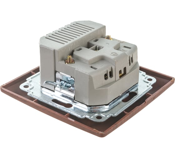 Розетка+USB Intro 441010 PE Schuko со шторками, 16А, 250В 2хUSB, СУ, Solo, Б0043408