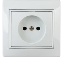 Розетка Intro 2P, 16А, 250В, IP20, СУ, Plano, белый Б0027607