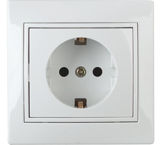 Розетка Intro 2PE Schuko, 16А250В, IP20, СУ, Plano, белый Б0027609